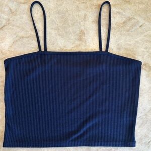 Pacsun basics navy blue ribbed cami top🩵